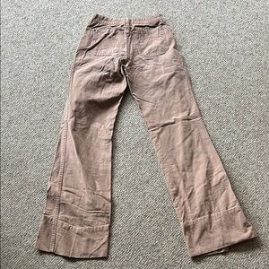 Vtg Chemin de Fer tan denim wide leg 70s boho jean 25-26